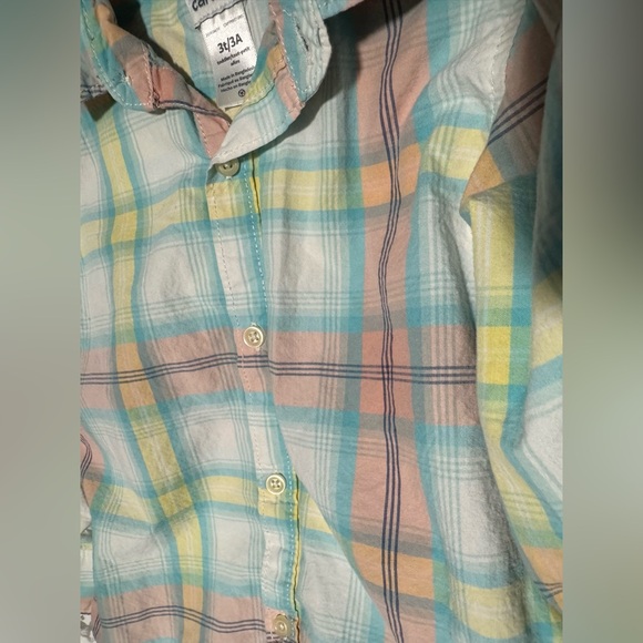 Easter Casual Dress outfit Toddler Boys 3T Long sleeve button up shirt & khakis - Picture 3 of 15